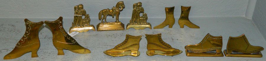 Large group of 11 19th C. bookends (1 of 3)