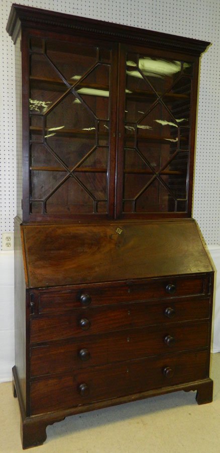 19th c. 2 part Georgian secretary. (1 of 3)