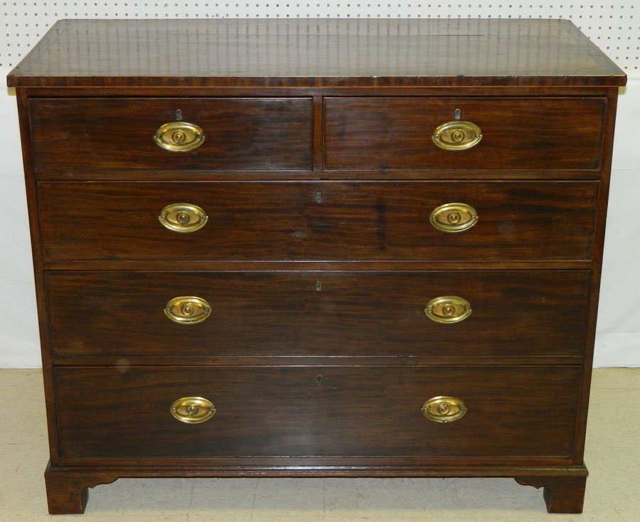 2/3 inlaid mahog. HW chest w/ orig. hardware (1 of 3)