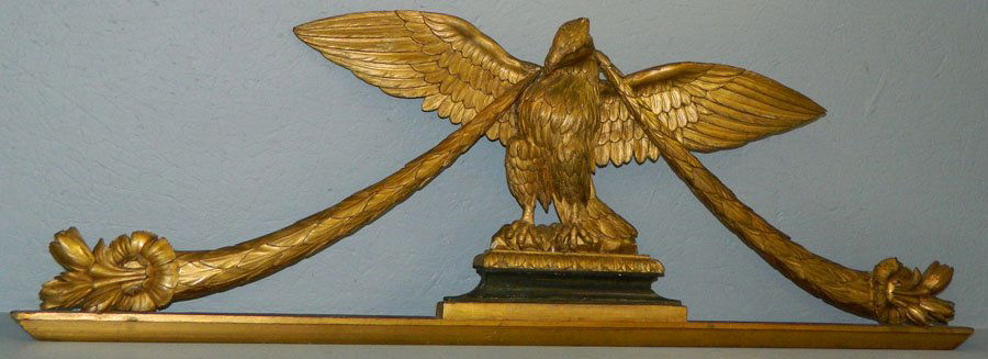 Carved wooden full spread eagle hanging sculpture (1 of 5)