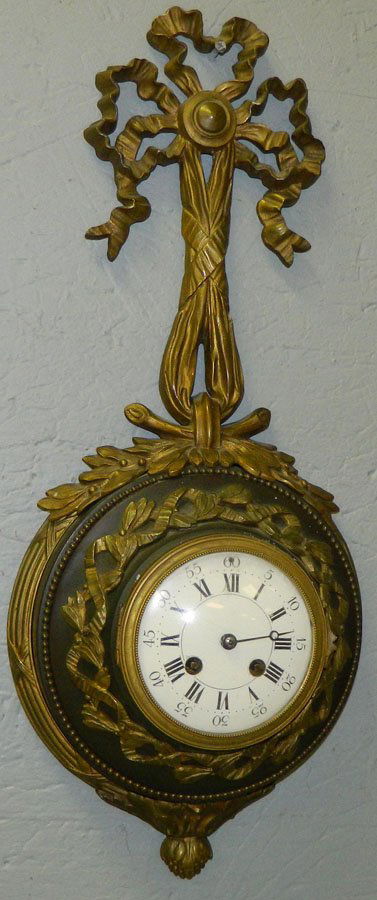 French bronze wall clock (1 of 4)
