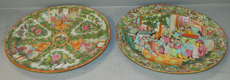 2 19th C. Rose Medallion oval platters (1 of 2)
