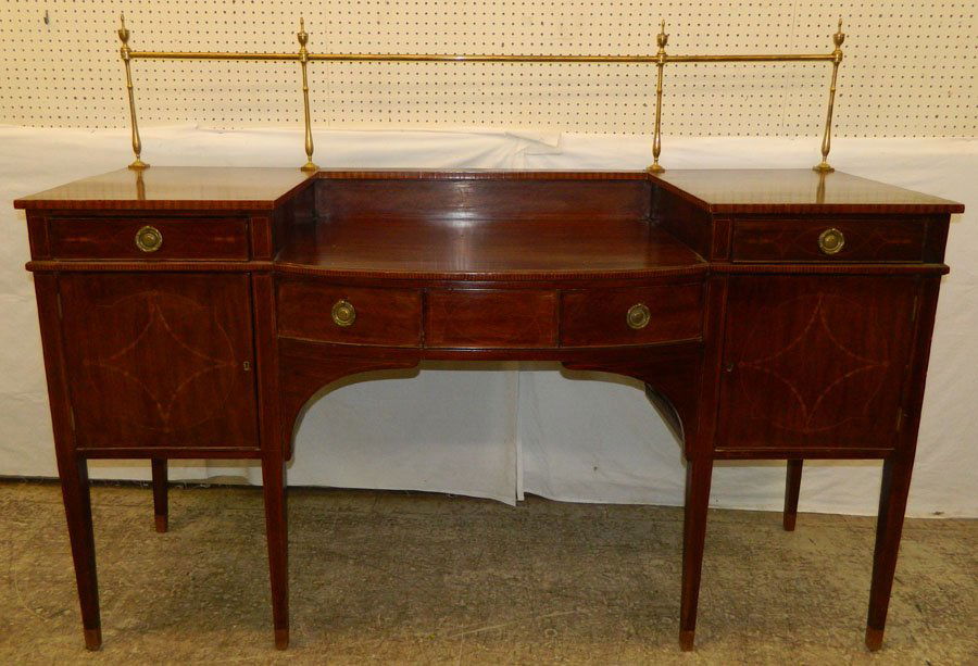 Late 19th C. Hepplewhite sideboard with gallery (1 of 2)