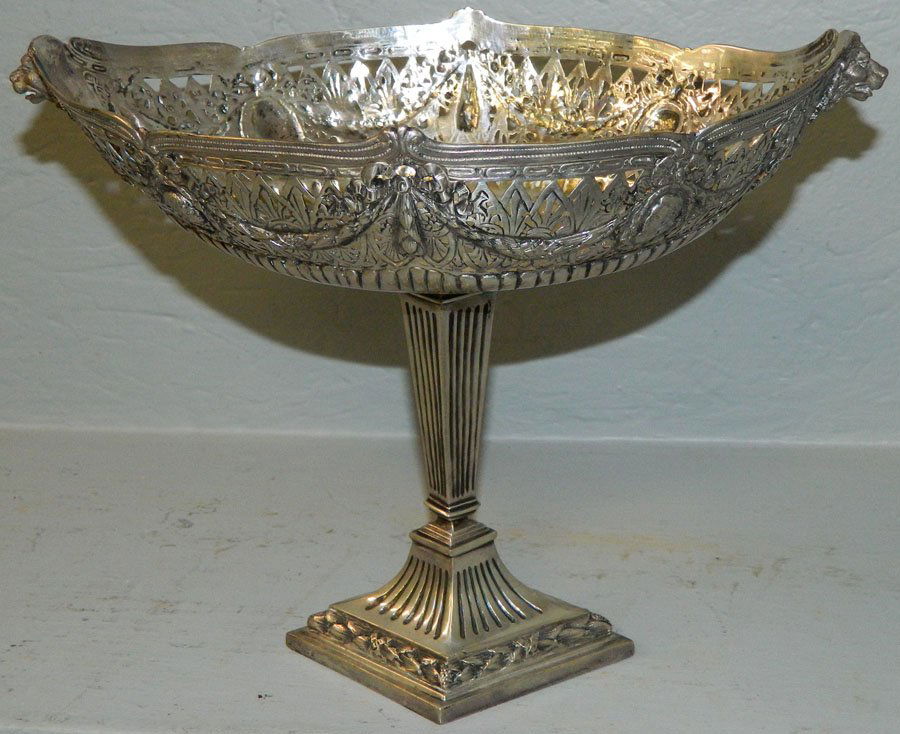 19th C. Continental silver hallmarked compote (1 of 3)