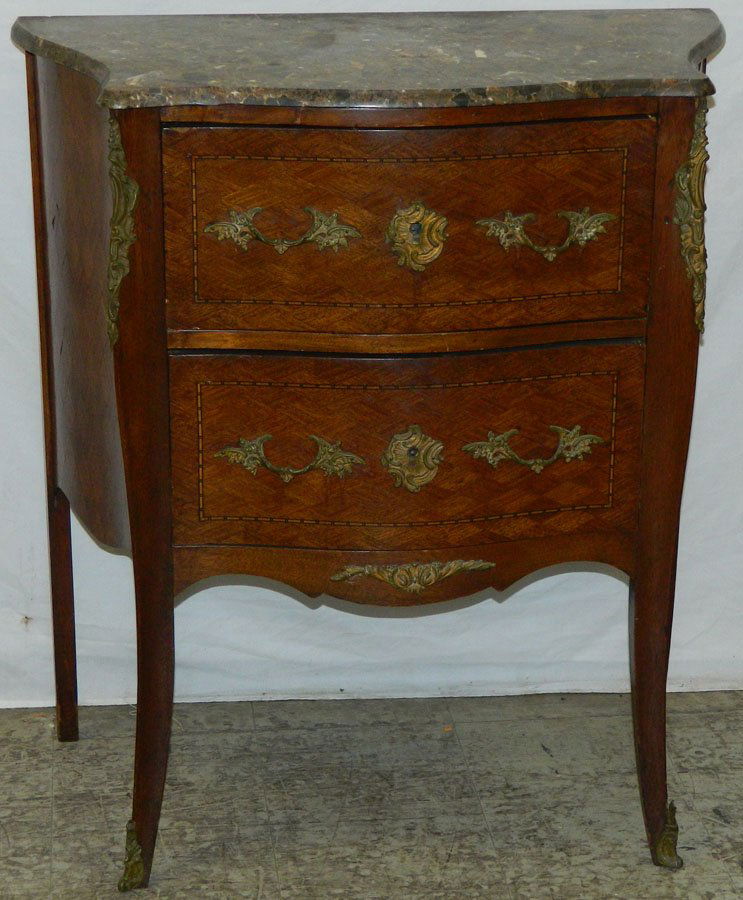 Louis VX marquetry inlaid 2 drawer commode (1 of 4)