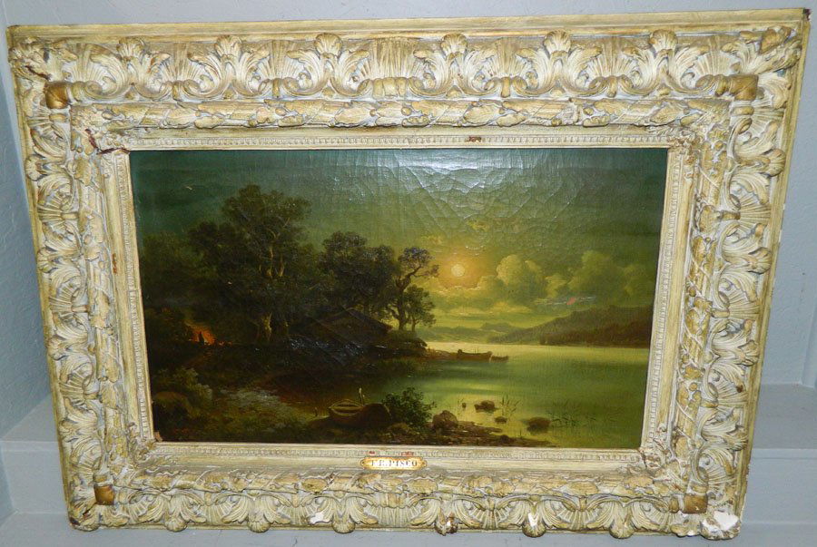 19th C. OOC sgnd. F.R. Pisco moonlitseascape (1 of 4)