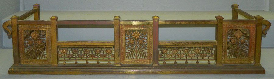 Brass Aesthetic movement Victorian fire fender (1 of 1)