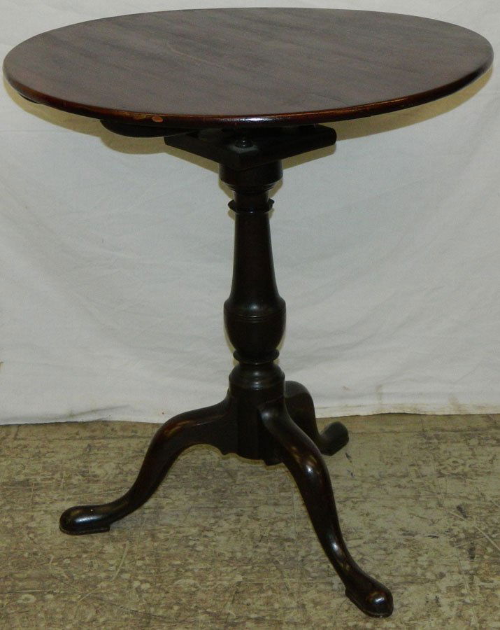 19th C. bird cage tilt top table (1 of 2)