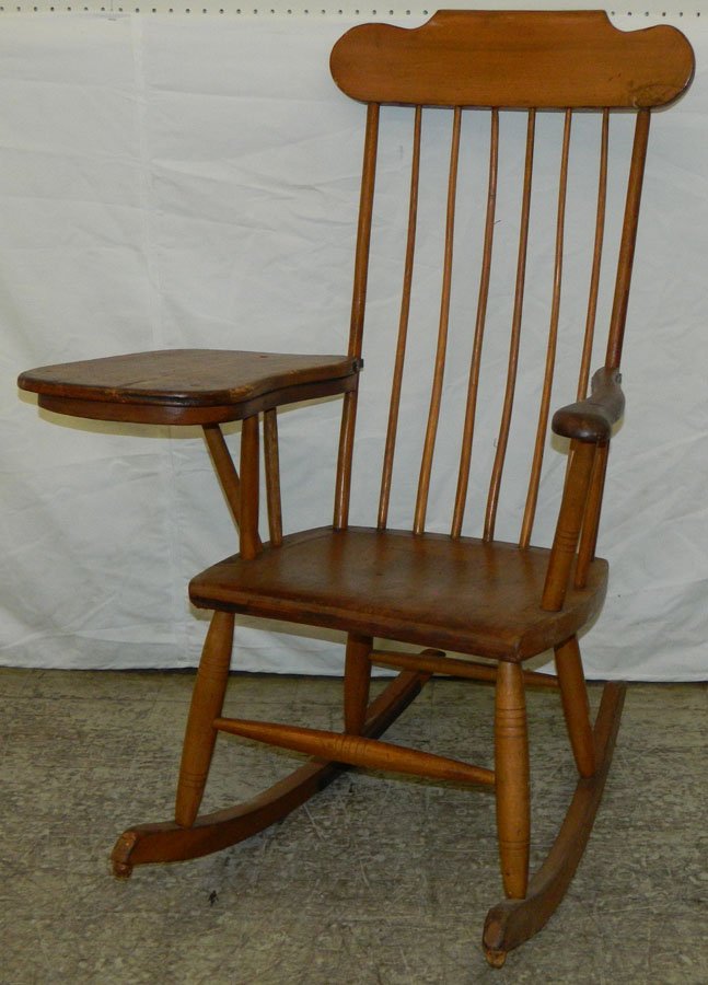 Early Windsor rocker writing chair. (1 of 1)