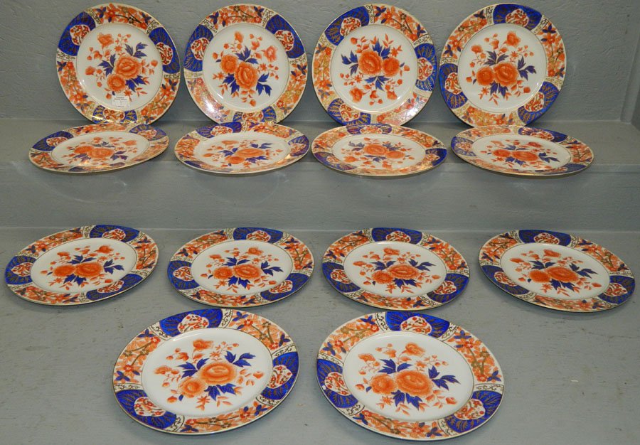 Set of 14 English Imari style dec. plates. (1 of 1)