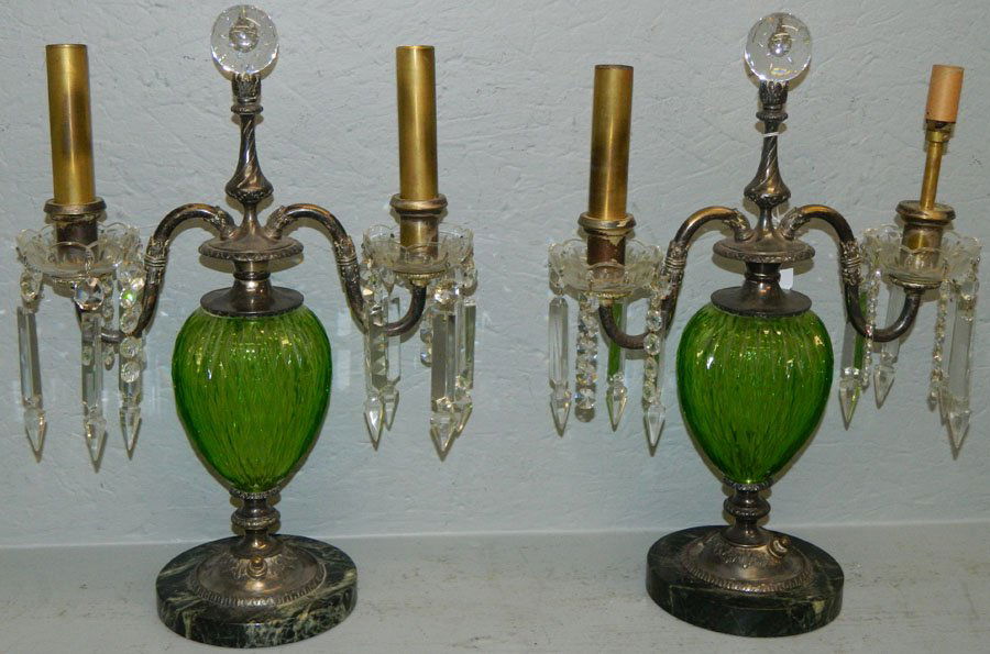 Pair of Pairpoint candelabra lamps. (1 of 1)