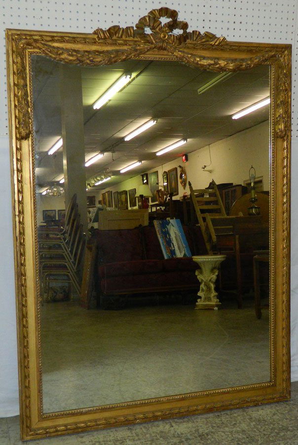 Louis XV gilt mirror. 61" x 43". (1 of 3)