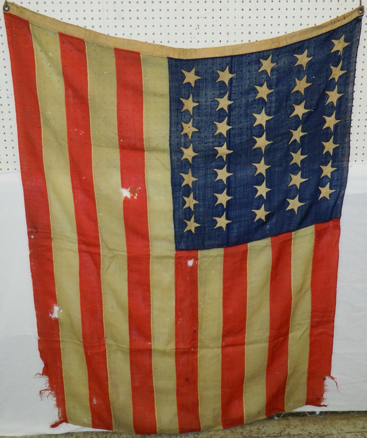 35 Star flag (1863-1865) in as found condition. (1 of 5)