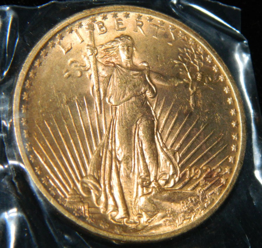 1922 St Gaudens 20 Dollar Gold Piece (1 of 2)