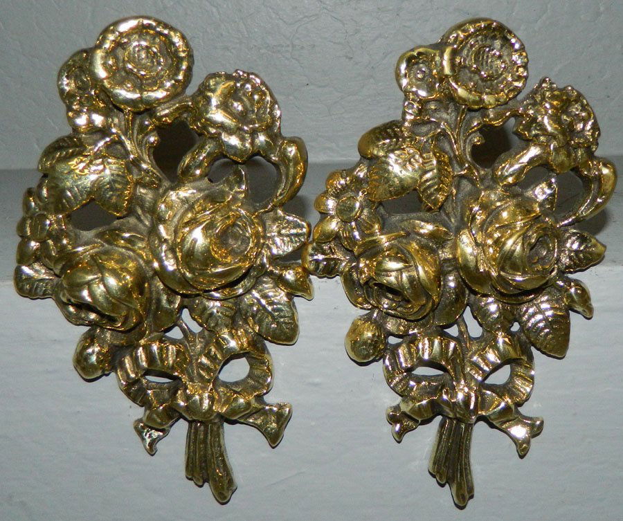 Pair Harvin signed brass tie back. (1 of 3)