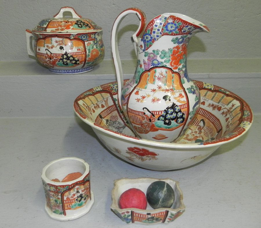 19th C. Japanese washstand set (1 of 1)