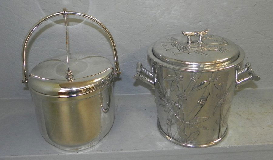 2 ice buckets, 1 is SP.  9 1/2" to 11 3/4"tall. (1 of 2)