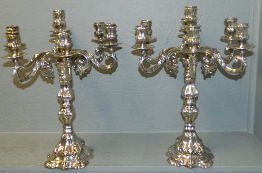 Pr  20th C. Italian sterling candelabras. (1 of 2)