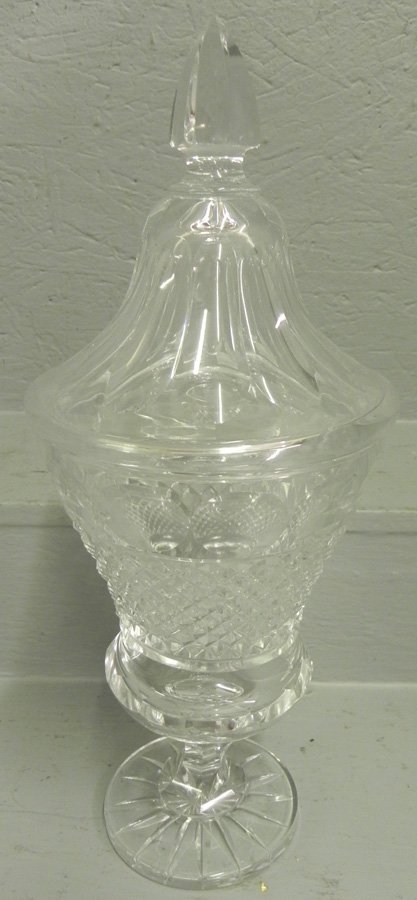 Crystal fruit cooler. 16 3/4" tall. (1 of 1)