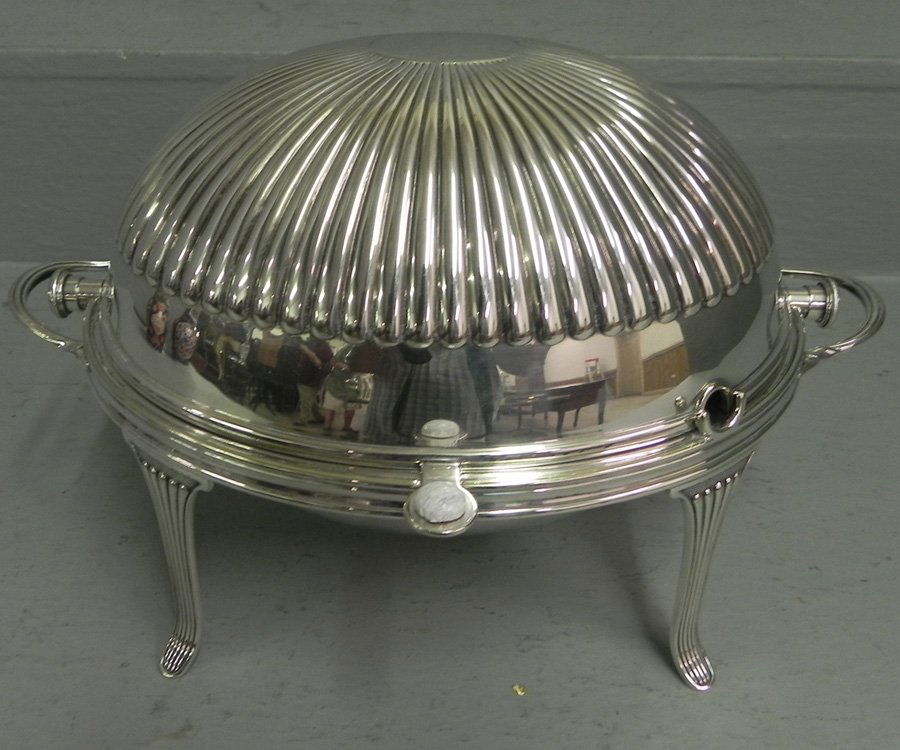 Silver plate bun warmer by Atkins Brothers (1 of 2)