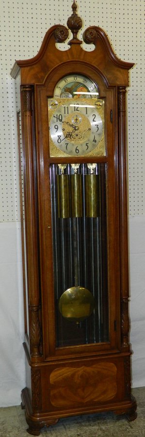 Herschede 3 weight working grandfather clock. (1 of 4)