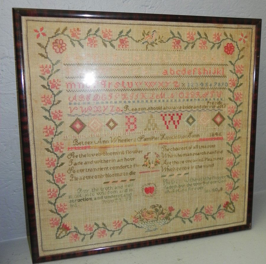 1846 sampler by Betsey Ann Wheeler. (1 of 1)