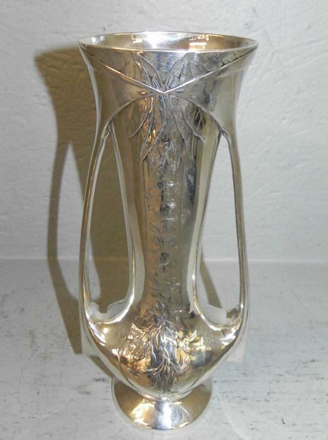 Christofle Art Noveau SP vase by Orfevrerie Gallia. (1 of 1)