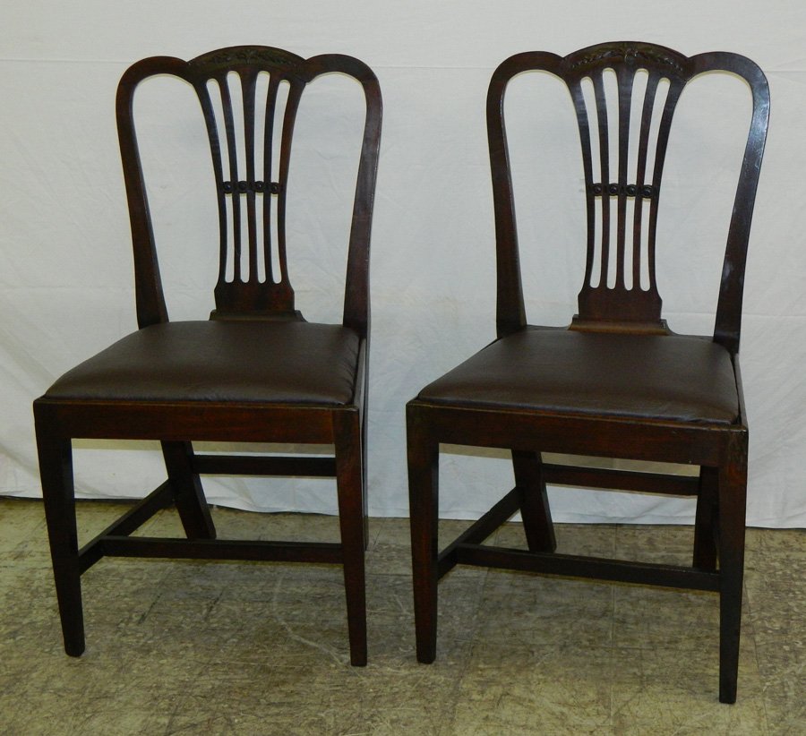 Pair 18th C. Mahogany Chippendale side chairs. (1 of 3)