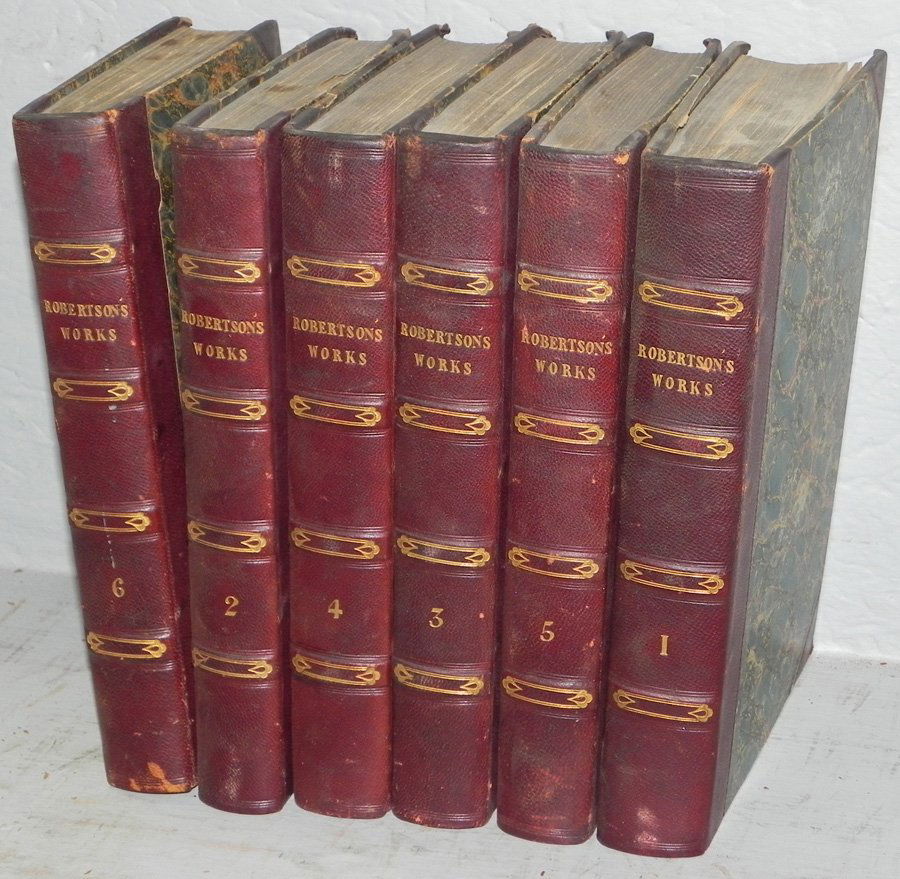 6 quarter leather books of William Robertson: 6 quarter leather books of William Robertson
