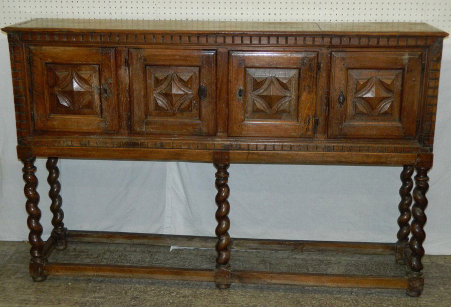 18th C Italian walnut hunt board. (1 of 3)
