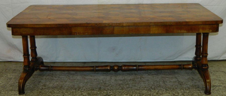 19th C inlaid Continental coffee table. (1 of 2)
