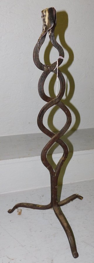 Hand wrought iron candle stand. 26" tall. (1 of 1)