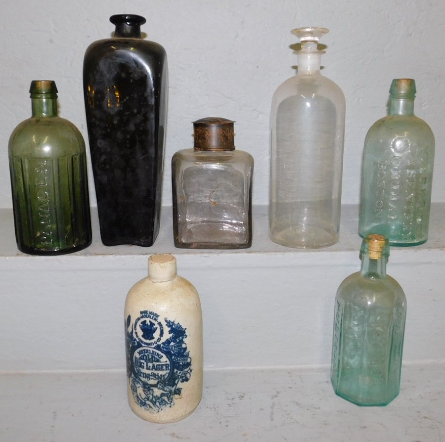 7 early bottles. To 11" tall. (1 of 1)