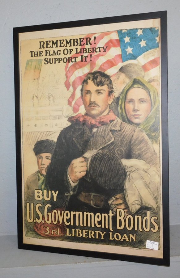 US War Bond poster. 31 1/2" x 21 1/2". (1 of 1)
