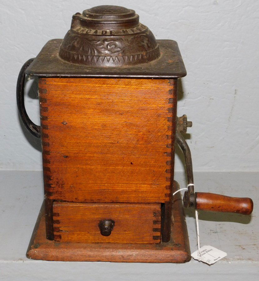 Arcade Freeport wooden and iron coffee mill. (1 of 1)