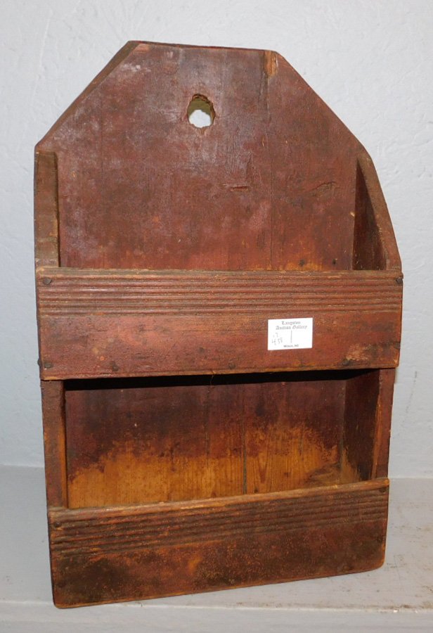 Primitive hanging salt box. 18 1/2" tall (1 of 1)