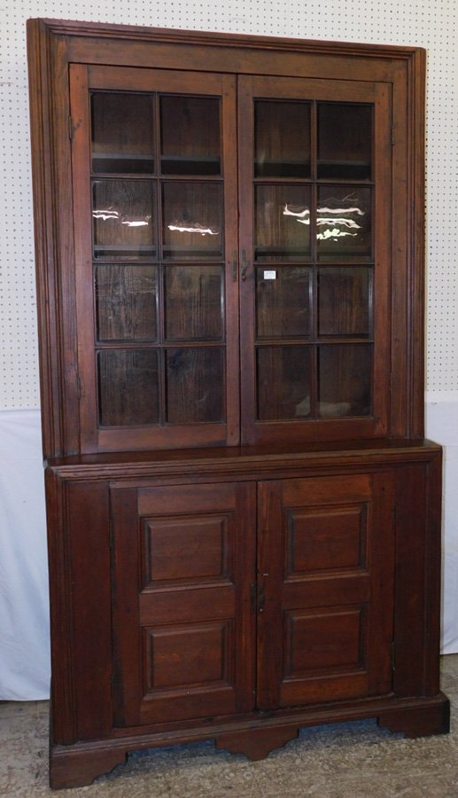 NC heart pine wall cupboard. (1 of 2)
