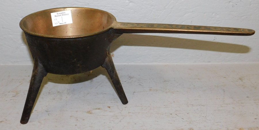 Signed Taunton antique brass 3 legged spider pan. (1 of 1)