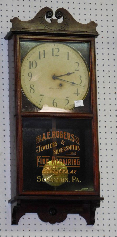 A.E. Rogers Silversmith Seth Thomas adv clock. (1 of 1)