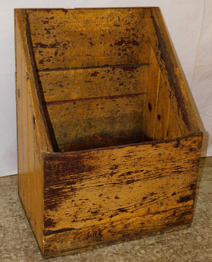 Yellow grain painted bin. 16" deep x 29" tall. (1 of 1)