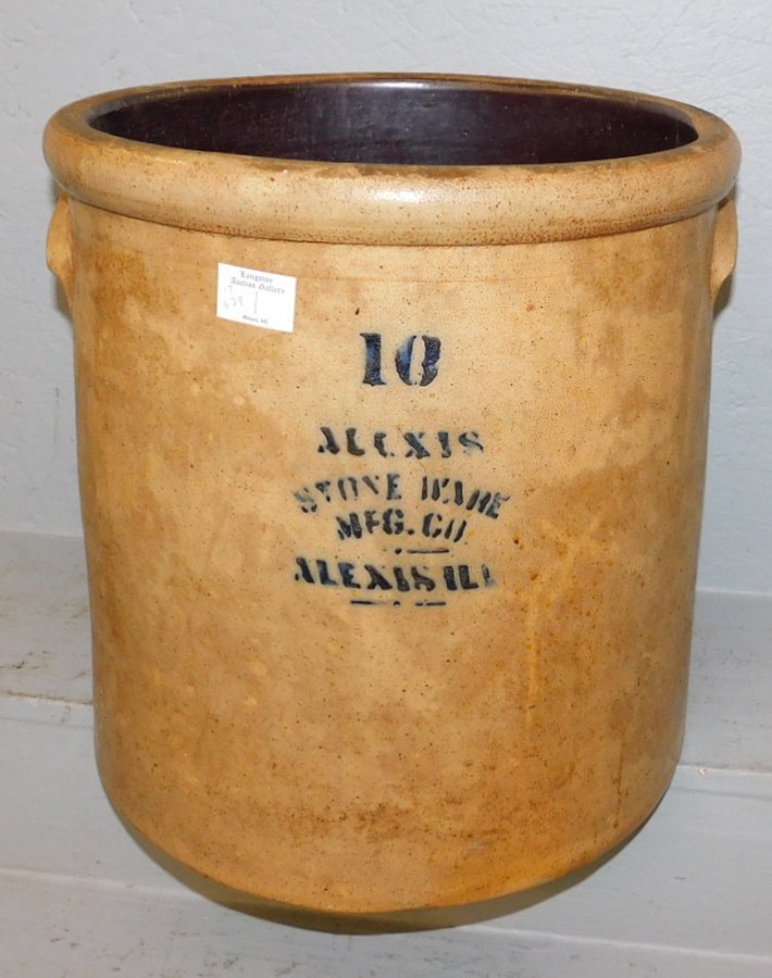 10 gallon Alexis stone crock. 15" dia x 16" tall. (1 of 2)