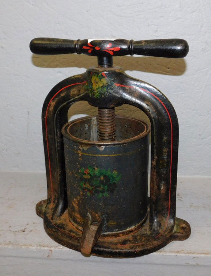 Cast iron cider press. 12" tall. (1 of 1)