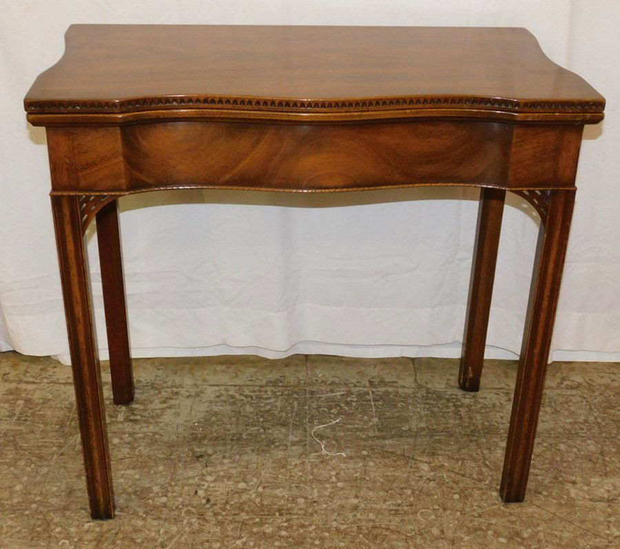 Pair of C.W. Kittinger game tables.: Pair of C.W. Kittinger game tables. 30 1/2" wide x 32" open x 2" tall.