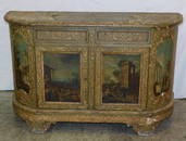 19th C Venetian paint dec commode w/ OOC panels