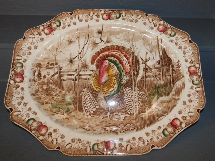 Antique Johnson Bros. Turkey platter.16" x 20": Antique Johnson Bros. Turkey platter.16" x 20"
