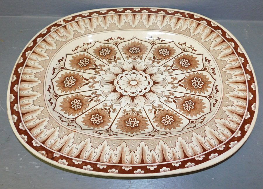 Antique English Ironstone platter. 16" x 20".: Antique English Ironstone platter. 16" x 20".