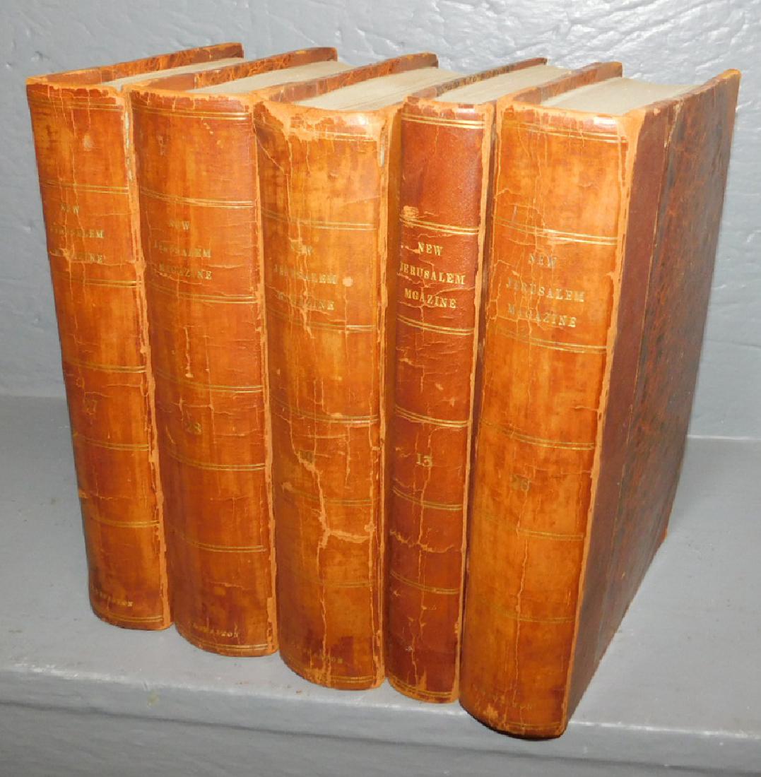 5 leather-bound books "New Jerusalem Magazine" (1 of 2)