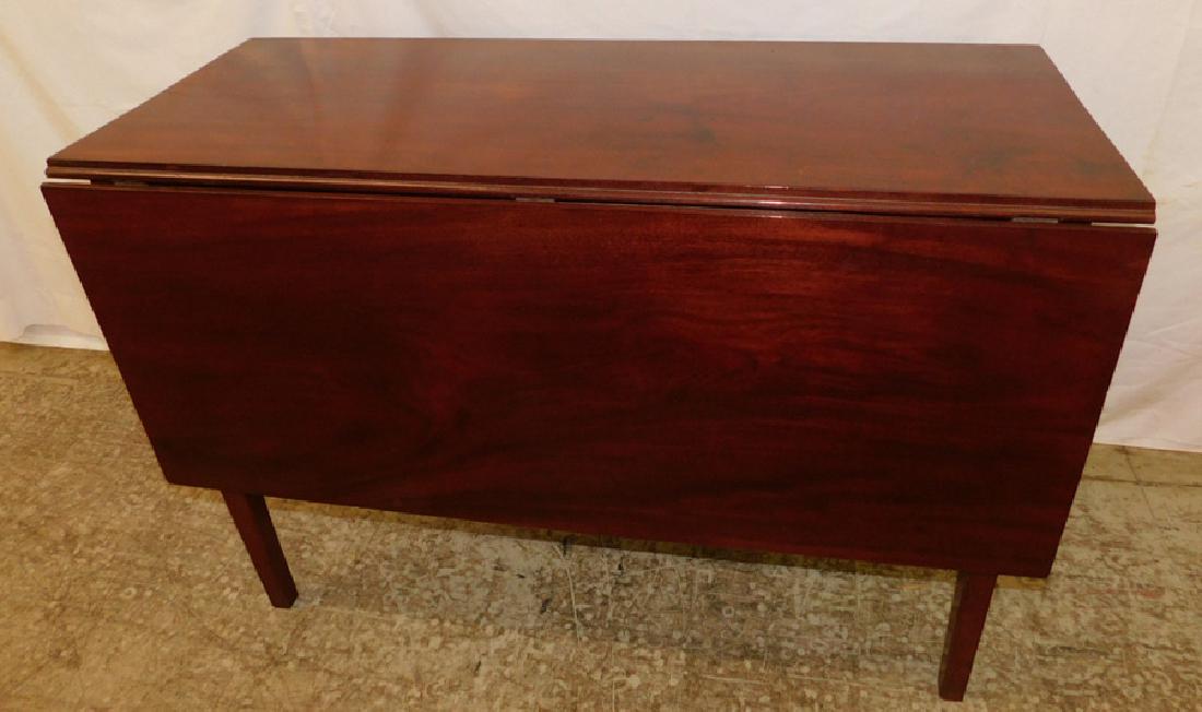 19th C Hepplewhite walnut inlaid drop leaf table (1 of 3)