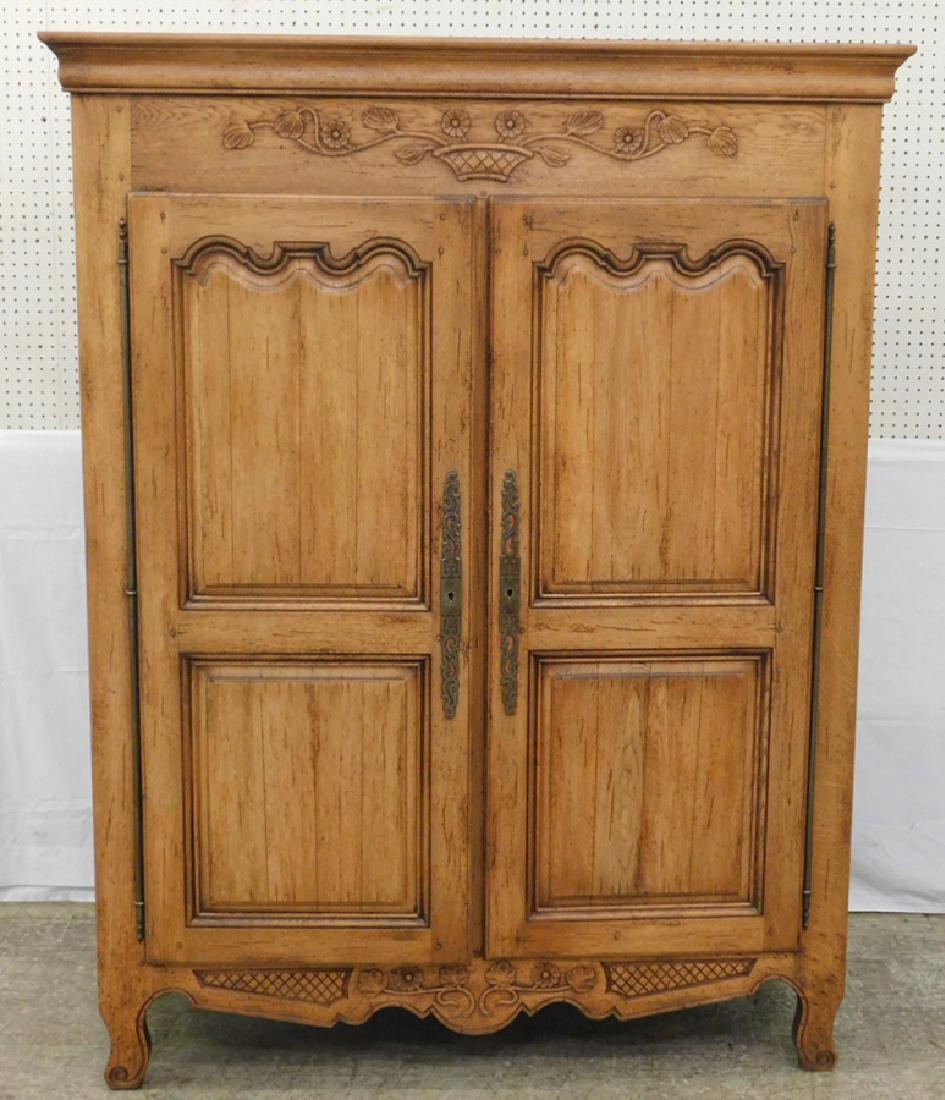 Provincial Carved Oak wardrobe. (1 of 3)