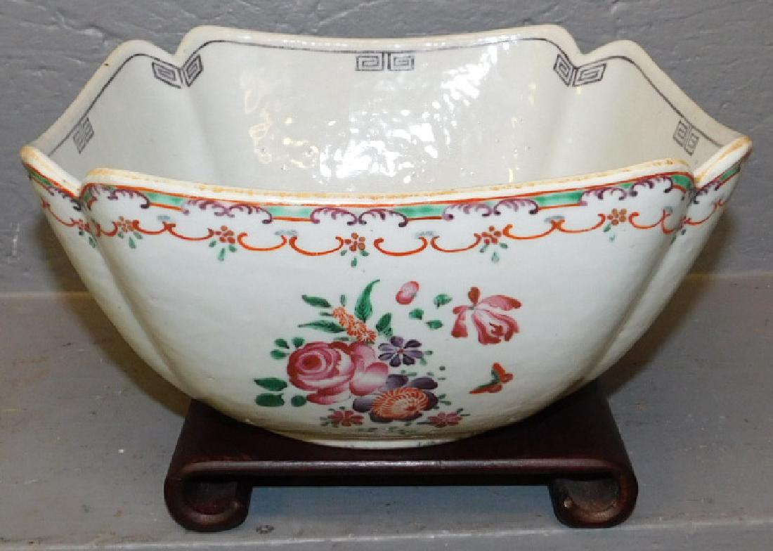 18th C museum retired CW export bowl and stand. (1 of 3)